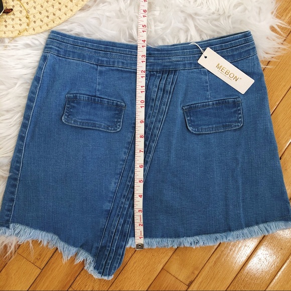 Denim Wrap Skirt - Picture 2 of 5
